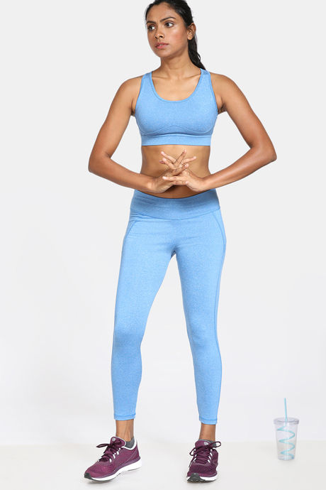 Zelocity Padded Sports Bra With Removable Padding - Maritime Blue — image 4
